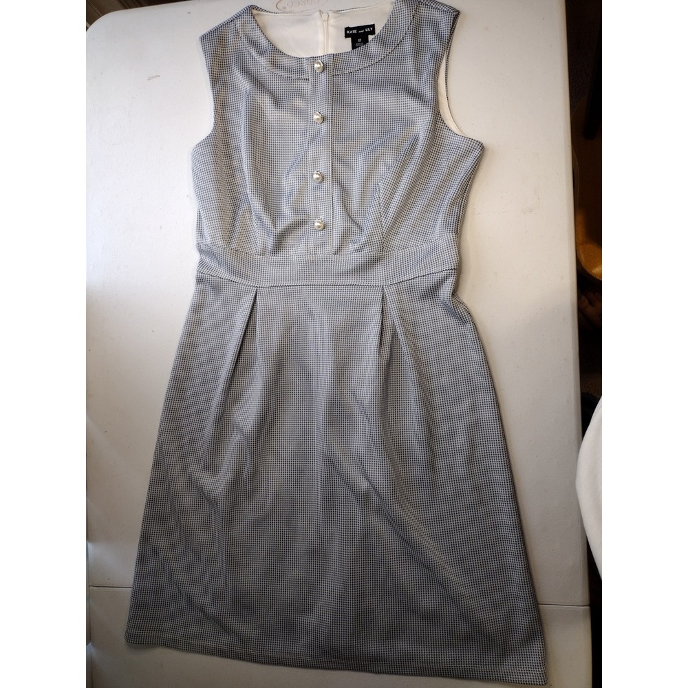 Kate &‎ Lily Women's Houndstooth Dress Sleeveless Career Work Cocktail Party 10